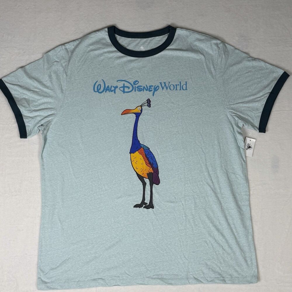 NWT Walt Disney World Pixar Up Kevin Bird Ringer T-Shirt Mens XL - Picture 1 of 6